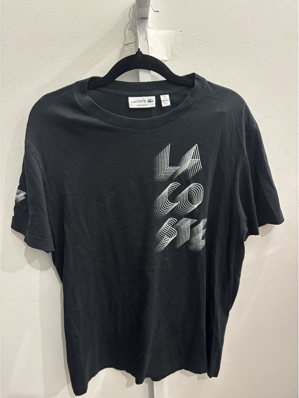 Lacoste Black Regular Fit Graphic T-Shirt